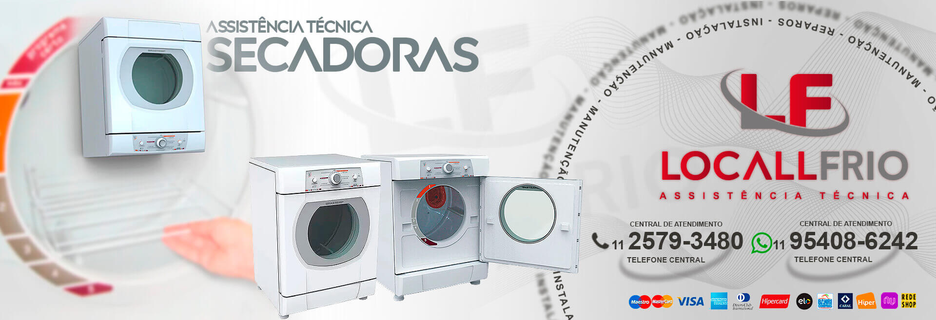 Assistência técnica especializada em secadora de roupas Brastemp